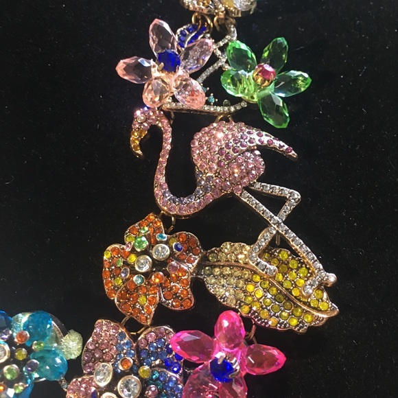 Christian Siriano Jewelry Nwt Colorful Rhinestone Necklace